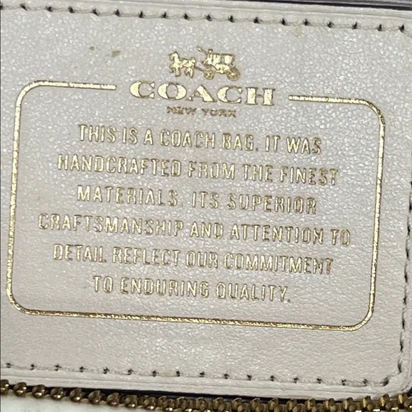 Coach Ivory Croc-Embossed Satchel - Picture 12 of 16